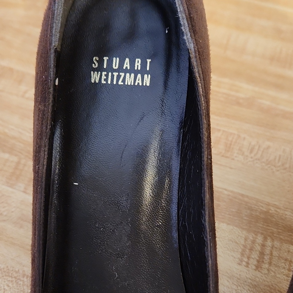 Stuart Weitzman Suede Pumps Pointed Toe, size 10 - Picture 7 of 11